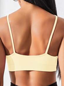 Seamluxe SHEIN Sport Camiseta Esportiva/Regata Nadador/Modelagem de Busto/Versátil e Fashion