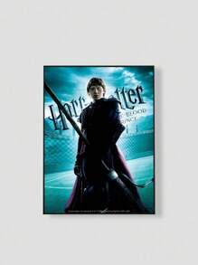 HARRY POTTER X SHEIN 图形和字母图形海报非常适合家庭、客厅、卧室、办公室、浴室、厨房装饰，适合客厅、卧室和餐厅 - 彩色 - 查看 4