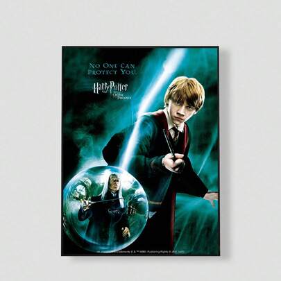 HARRY POTTER X SHEIN 人物图形海报，非常适合家庭、客厅、卧室、办公室、浴室、厨房装饰，适合客厅、卧室和餐厅