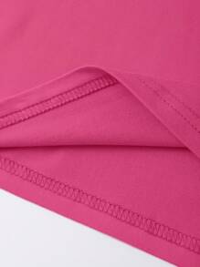 SHEIN LUNE 女款 MILANO ITALY 字母印花 T 恤短袖休闲上衣 MILAN ITALY 图案 T 恤女款上衣