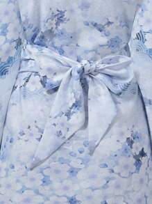 Irokai 日式优雅复古花卉印花浴衣