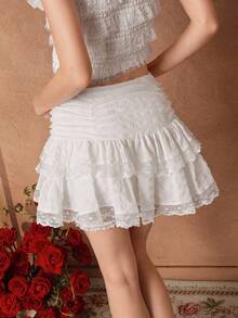 Savoree Elegant High Waist Tulle Ballet Style Skirt