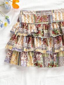 Soleia Váy mini đính đá in hoa lãng mạn cho nữ, lấy cảm hứng từ kỳ nghỉ, mùa xuân - Nhiều màu - Xem 5