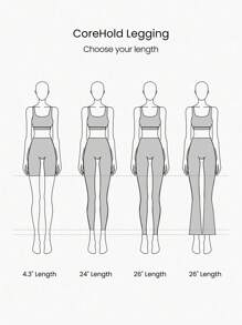 GLOWMODE 28" CoreHold FeatherFit™-Sculpt Weit & Flexibel Rutschfester Sitz Korselett Bauchkontrolle Nahtlos Weite Leggings Mit Seitentaschen Mittlere Belastbarkeit Workout Joggen Fitness Training