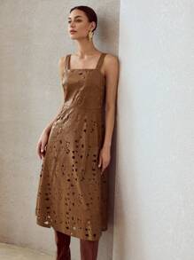 MOTF PREMIUM PU皮革拉链连衣裙