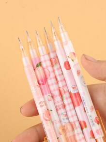 6支装 0.5毫米 随机可爱自走式绘图铅笔 适合小学生返校 - 粉色 - 查看 4