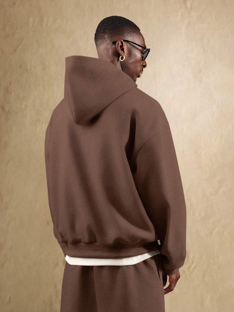Essential Oversized Pullover Hoodie With Ribbed Hem And Cuffs