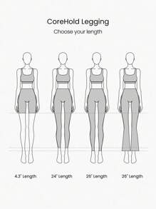 GLOWMODE 28 英寸 CoreHold FeatherFit™-塑形喇叭裤和弹性裤，防滑贴身，收腹，无前缝喇叭裤，带侧袋，中等强度健身慢跑健身房训练 - 黑色 - 查看 11