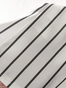 Franclia UrbanVibes 女士时尚条纹无袖上衣和阔腿裤套装，通勤装，黑白条纹连体裤，条纹两件套，条纹裤装，大学校园服装 - 彩色 - 查看 3