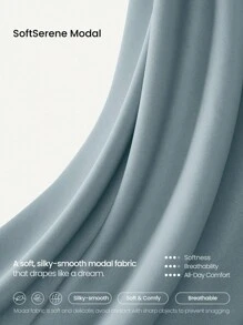 GLOWMODE 莫代尔丝绸触感阔腿高腰休闲裤，带侧袋，日常休闲秋季 - 0.霧綠 - 查看 4