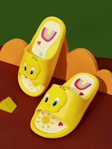 LOONEY TUNES X SHEIN Cute Cartoon Tweedy Children's Slippers, Suitable For Toddlers And Children, Fast Drying, Light And Durable, Suitable For Indoor And Outdoor - Yellow - View 10