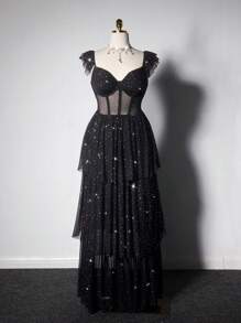 Grovea 大码女式优雅闪光晚礼服