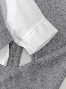 Genkimix Kids 秋季新款韩版时尚酷男童三件套：不对称背心+长袖衬衫+直筒裤，幼儿 - 灰色 - 查看 4