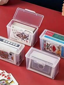 1/2/4 Piezas Caja de almacenamiento de tarjetas, adecuado para juegos de cartas y exhibición de tarjetas - Multicolor - Ver 4