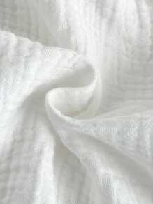 Vintaside Kids Tenue minimaliste pure blanche pour bébés garçons, printemps/automne, sans imprimé, Top à demi-patte manches longues assorti à un pantalon long. Convient pour se promener à l'extérieur pour ressentir les changements de saison, comme tenue décontractée pour l'intérieur, dégageant également une petite touche de gentleman propre et soigné pour les fêtes, permettant à l'enfant de se sentir à l'aise en toute occasion.