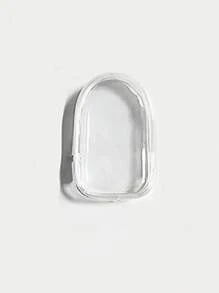 1 件马卡龙透明防尘收纳袋 - 女士时尚乙烯基保护套、化妆品收纳袋、透明公仔展示袋、玩偶袋、收藏展示盒、拉链闭合、耳机充电器收纳袋，（不含玩偶和金属扣等配件）