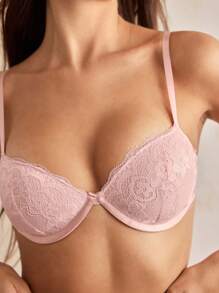 Kvinnors skira spets bh och trosor Sexiga underkläder set