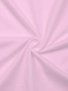 SHEIN Sparklyn 2pc Girls Tweens Bird Print Color Block Round Neck Loose Tee Shirt And Knit Skinny Shorts Sporty Set, Summer Street Stylish Outfit - White - View 5