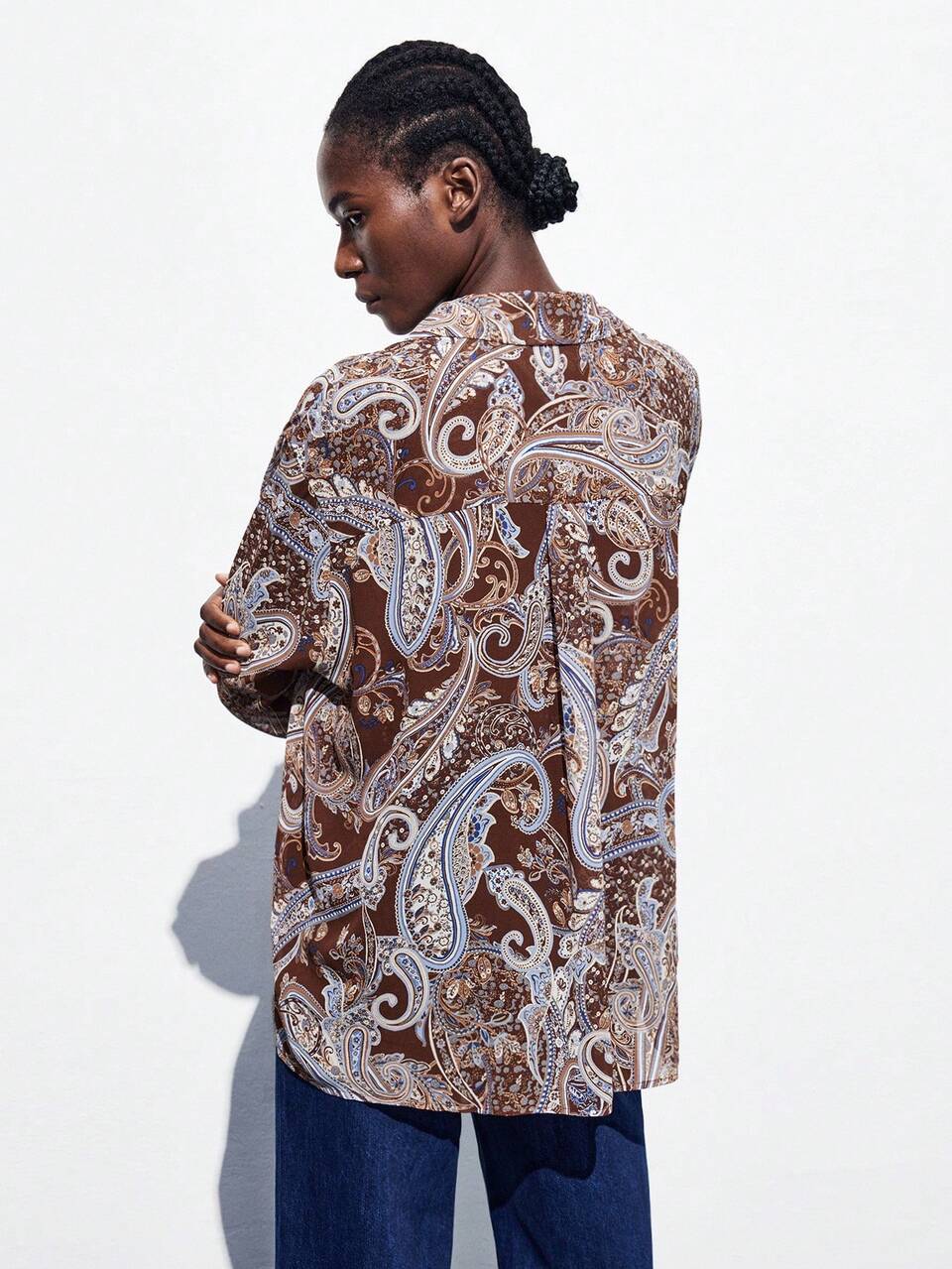 SHEIN Maija Women's Casual Paisley Print Shirt Boho Blouse Boho Blouses Western Blouse Paisley Blouse Paisley Top Modern Vacation Nomadic Casual Fashion All-Match Women's Country Concert Clothing Western Style Women's Clothing Nomadic Style Bohemian High-End Elegance All-Match Country Concert Clothing Holiday Fashion Design, Comfortable Beach Beach Clothing, Bohemian Style Modern Vacation Nomadic Casual Fashion All-Match Women's Country Concert Clothing Western Style Women's Clothing Nomadic Style Bohemian High-End Elegance All-Match Country Concert Clothing