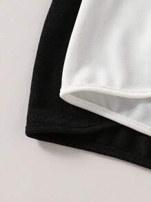 青少年女孩两件套休闲纯色长袖前开襟短款夹克 - 彩色 - 查看 4