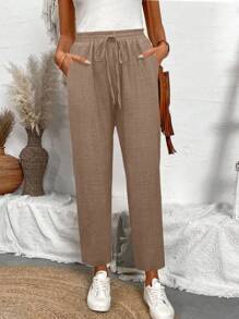 Calvaya Dames lente/zomer getextureerde denimblauwe skinny broek