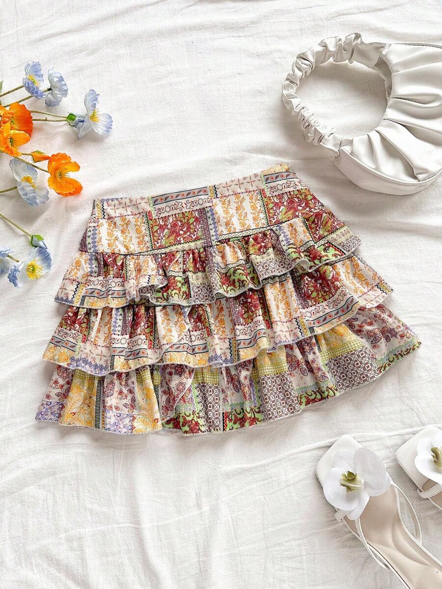 Soleia Váy mini đính đá in hoa lãng mạn cho nữ, lấy cảm hứng từ kỳ nghỉ, mùa xuân - Nhiều màu - Xem 1