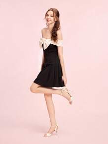 CUCCOO DOLLMOD Women Beige Satin Pearl & Bow Decor Elegant Fashion Round Toe Ankle Strap High Heel Sandals - Beige - View 10