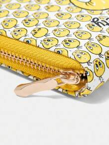 LOONEY TUNES X SHEIN 卡通字母图案黄色短款钱包