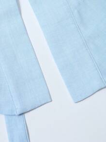 Irokai Wrap-Tie Long Sleeve Blouse And Cami Dress Yukatas (Without Obi & Fan) Kimono - Blue - View 5