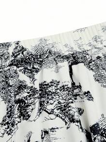 Chiquease 女士印花A字裙，优雅度假和工作裙 - 彩色 - 查看 4