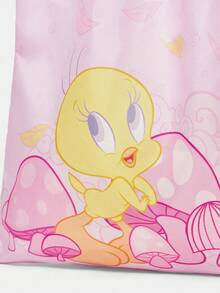 LOONEY TUNES X SHEIN Women's Mushroom & Cartoon Pattern Large Capacity Fashionable Tote Bag - Multicolor - View 7