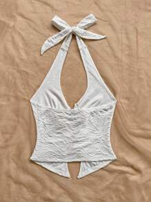 Soleia Nova camisola feminina casual de cor sólida com cadarço e decoração de metal com fenda frontal para resort, uso em camadas no outono/inverno, festa, encontro, dia dos namorados, Páscoa, Carnaval, chá da tarde, passeio na praia, rua da cidade