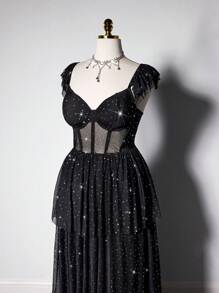 Grovea 大码女式优雅闪光晚礼服