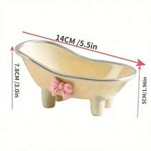 1pc Bathtub Soap Tray - Cute Creative Soap Dish Holder, Bathroom Accessories, Space-Saving Design For Organized Bathroom Countertops Home Bathroom Decor Summer Back To School - Multicolor - View 7