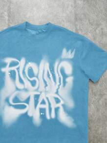 SHEIN Teenager Jungen Lässig Grafik Kurzarm T-Shirt, Sommer