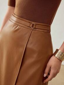 MOTF PREMIUM Falda envolvente de cintura con anillo sólido