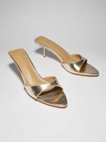 SHUZIA Women Everyday Simple Western Boho Feminine Party High Heeled Sandals - Gold - View 7