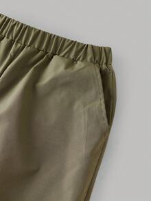 SHEIN Girlism 三件套少女休闲套装，黑色和杏色，街头风，返校季，秋冬季，包含纯色镂空提花针织吊带背心、吊带上衣、休闲装 - 彩色 - 查看 3