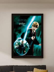 HARRY POTTER X SHEIN 人物图形海报，非常适合家庭、客厅、卧室、办公室、浴室、厨房装饰，适合客厅、卧室和餐厅 - 彩色 - 查看 5