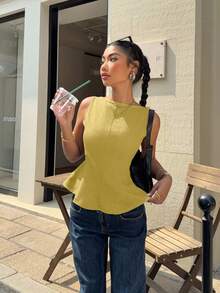 Siren Gaze قميص نسائي جديد بتصميم على شكل فراشة بدون ظهر وقصة A للصيف