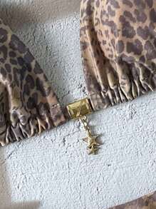 Elavelle Springbreak 女士随机印花细肩带金属装饰性感比基尼套装，夏季沙滩装 - 彩色 - 查看 6