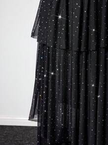 Grovea 大码女式优雅闪光晚礼服