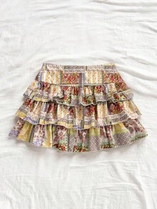 Soleia Váy mini đính đá in hoa lãng mạn cho nữ, lấy cảm hứng từ kỳ nghỉ, mùa xuân - Nhiều màu - Xem 4