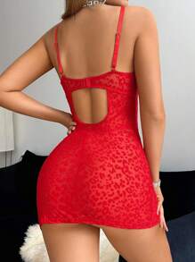 2件套女士性感蕾丝拼布睡袍套装