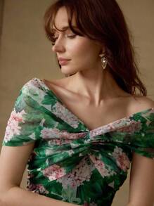 MOTF Soiréza FLORAL PRINT TWIST COCKTAIL DRESS - Multicolor - View 6