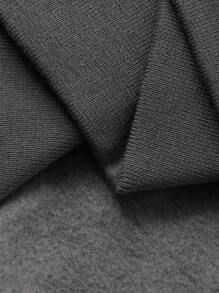 DAZY 男士灰色字母与美国国旗印花套头圆领运动衫，秋季 - 灰色 - 查看 7