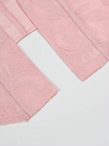 Irokai 优雅日式粉色蕾丝浴衣 - 粉色 - 查看 5