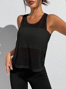 Women Basic Round Neck Spring/Summer Sports T-Shirt & Tank Topworkout Tank Top