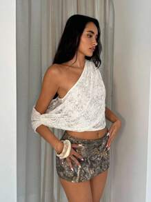 Glamine 女式蕾丝提花细肩带背心，适合夏季秋季女装返校季