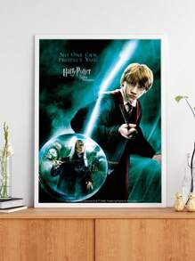 HARRY POTTER X SHEIN 人物图形海报，非常适合家庭、客厅、卧室、办公室、浴室、厨房装饰，适合客厅、卧室和餐厅 - 彩色 - 查看 4